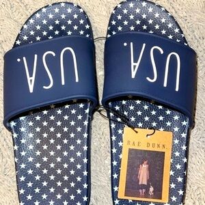 NWT Rae Dunn USA Slide‎ Sandals